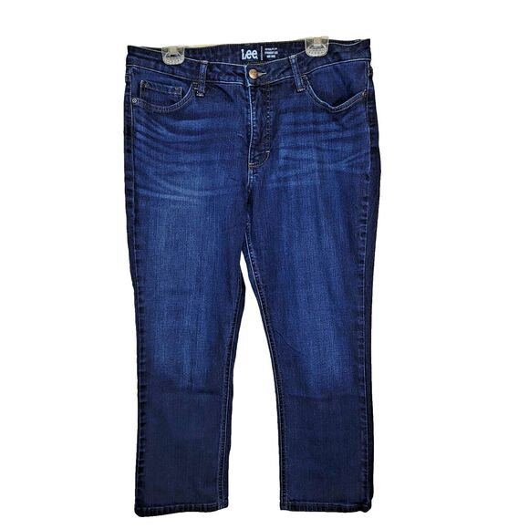 Lee Denim - Lee Regular Fit Straight Leg Denim Petite Size 16P Dark Wash Blue